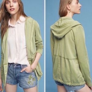 𝅺anthropologie Postmark Anorak Hoodie Green